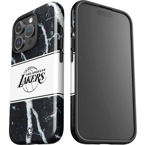 NBA Los Angeles Lakers Marble iPhone 16 Pro Impact Case